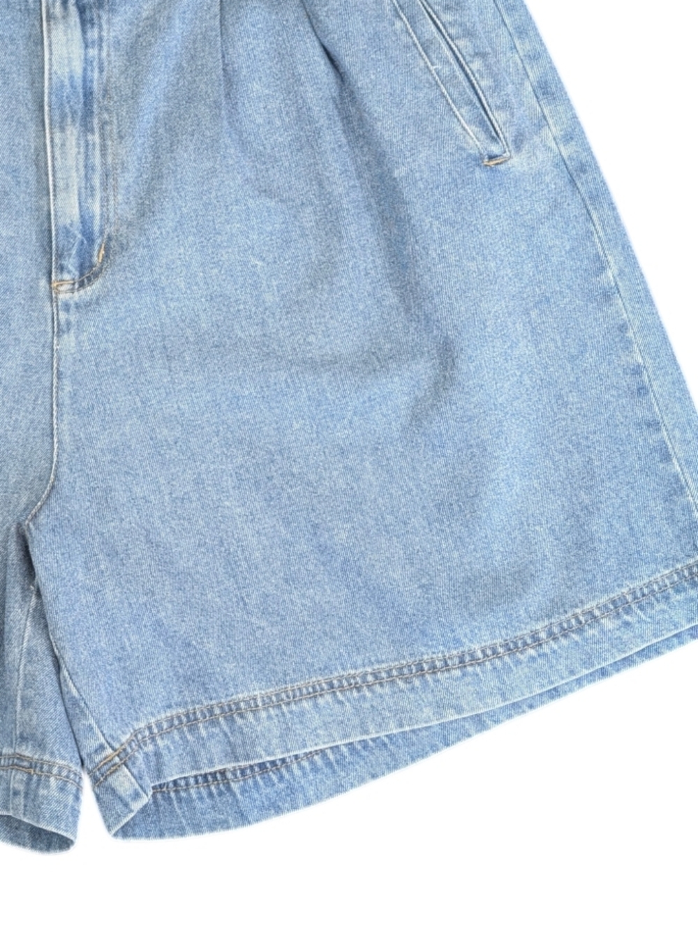 Vintage Silhouettes High Waist, Pleated, Cotton Denim, Baggy Shorts. Size 20. - Picture 12 of 13